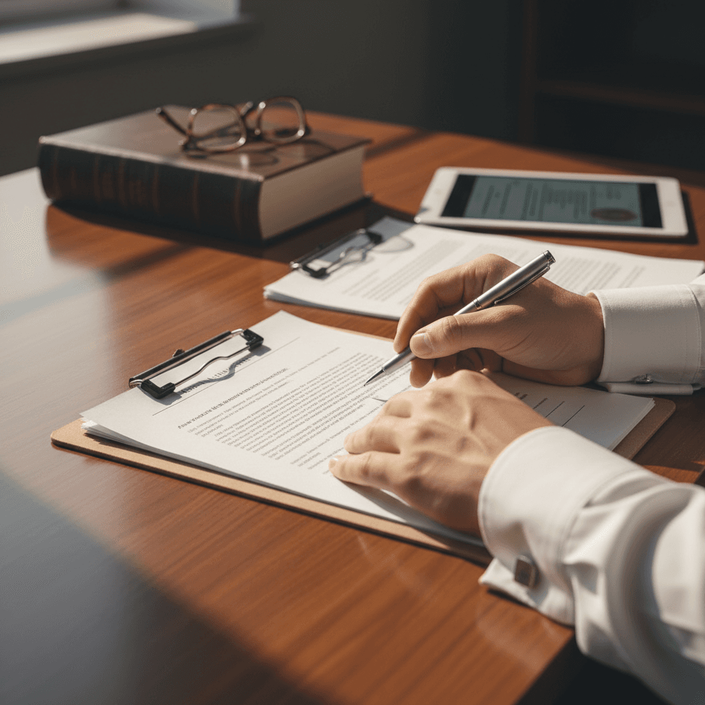 Probate documents and estate paperwork organized